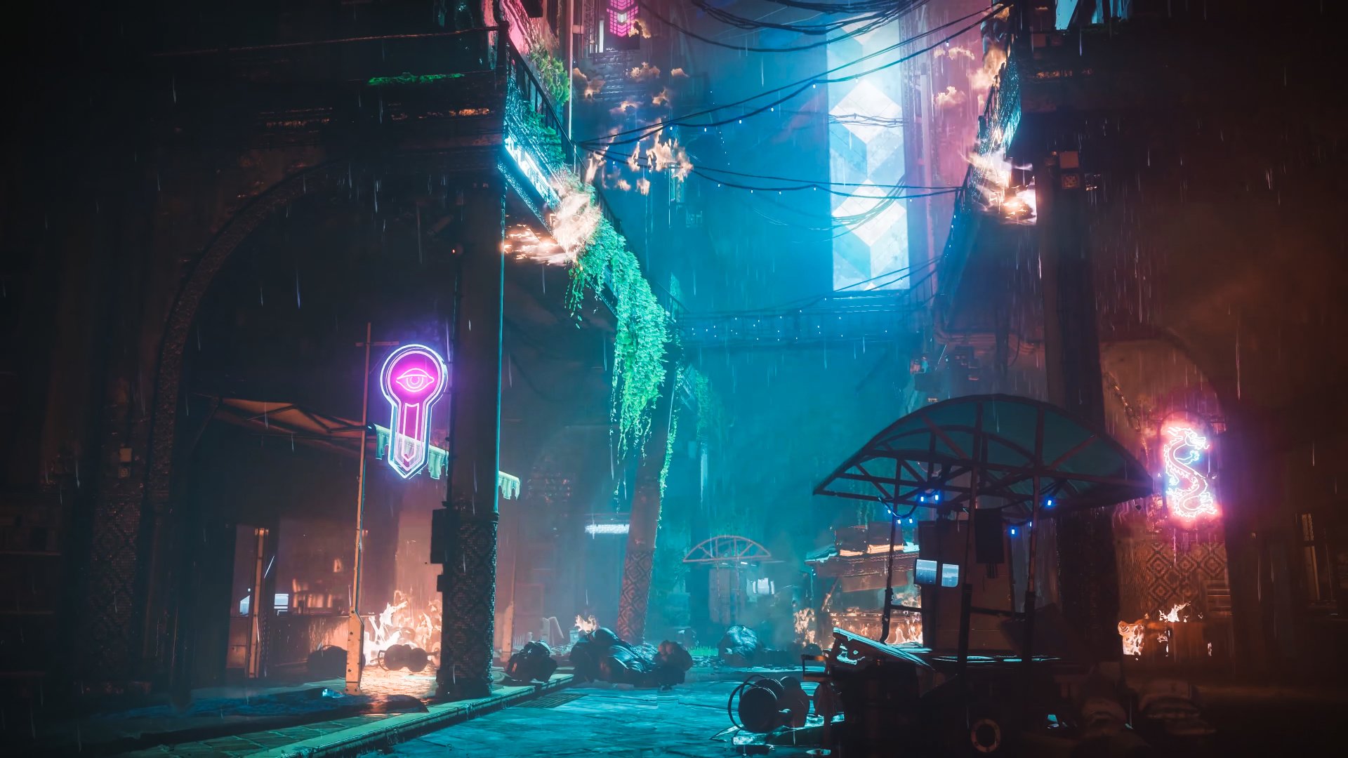alley cyberpunk video game Destiny 2 Image