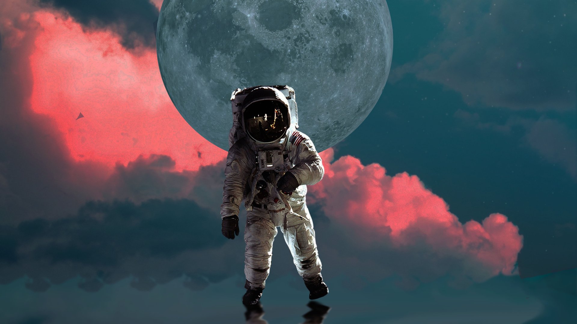 moon Sci Fi astronaut Image
