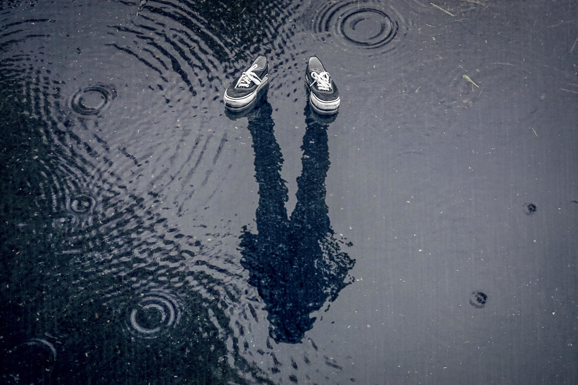 shoe sneakers man alone Image