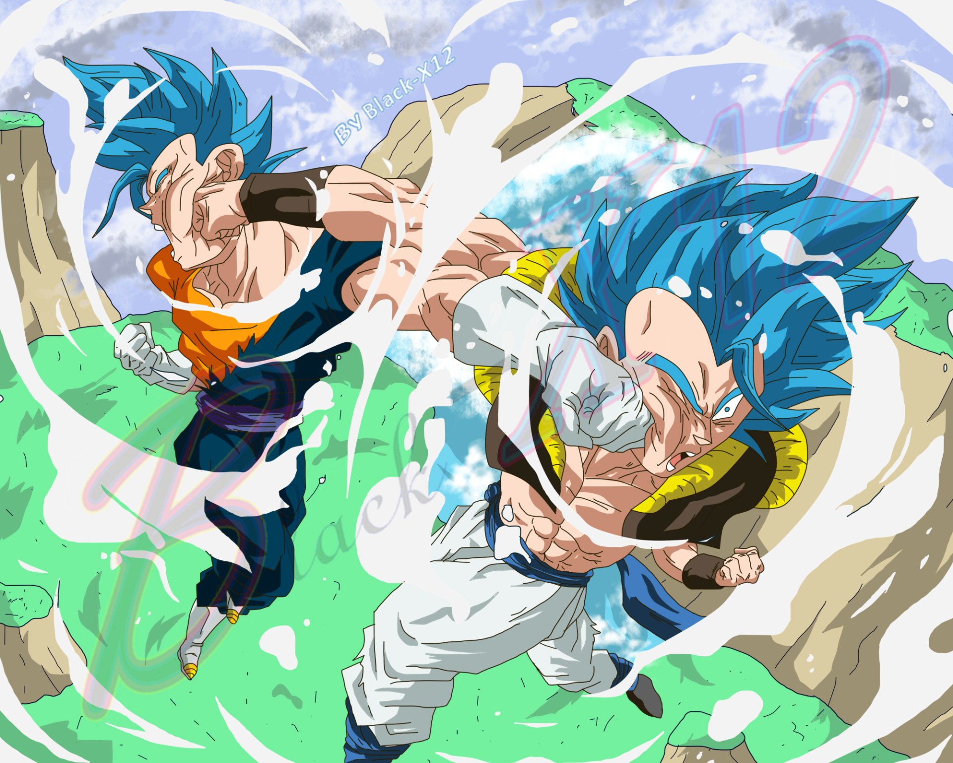 Gogeta (Dragon Ball) Vegito (Dragon Ball) Super Saiyan Blue Anime Dragon Ball Super: Broly Image