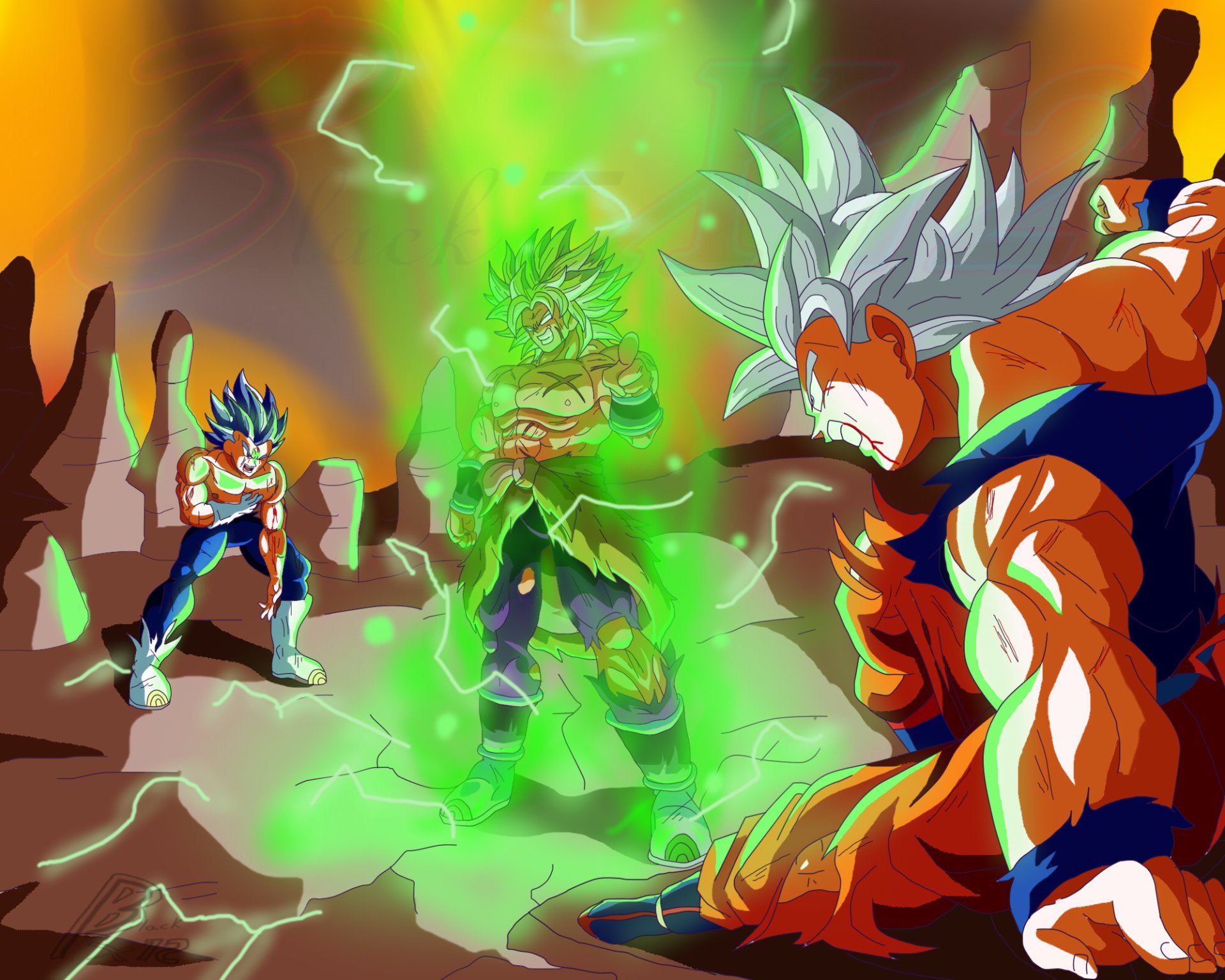 Broly (Dragon Ball) Vegeta (Dragon Ball) Goku Anime Dragon Ball Super: Broly Goku & Vegeta Image