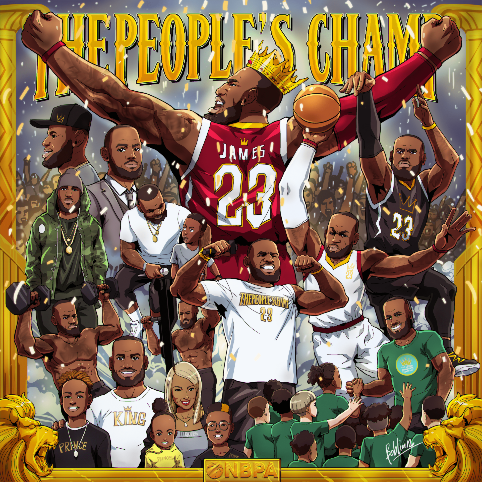  LeBron James -The NBPA People's Champ Award by Bob Lian