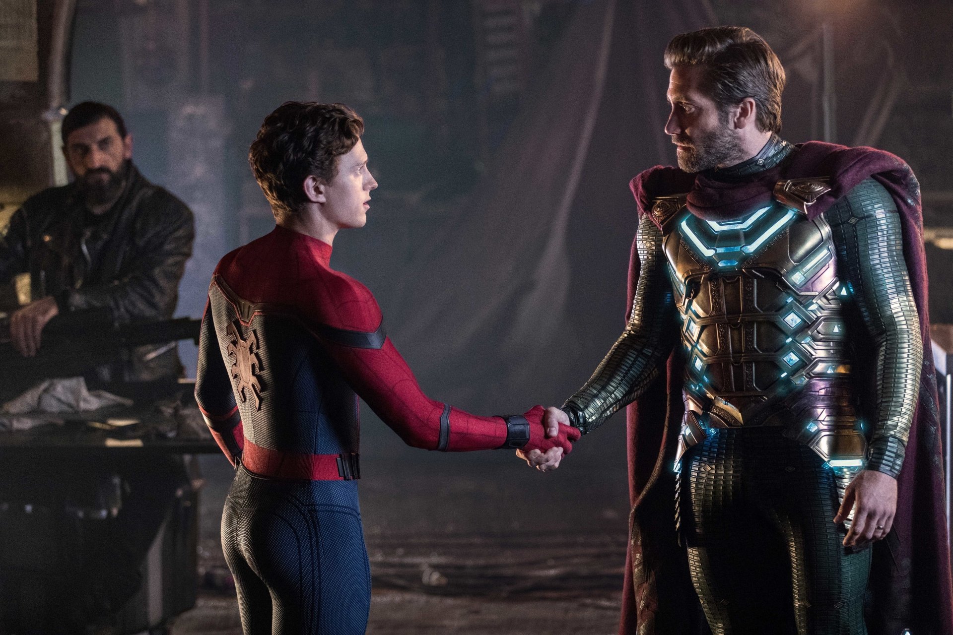 Jake Gyllenhaal Peter Parker Tom Holland spider man Mysterio (Marvel Comics) movie Spider-Man: Far From Home Image