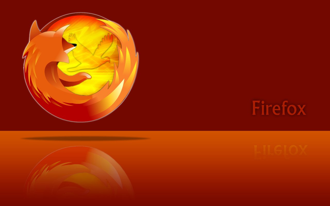 A vibrant logo of Firefox, featuring a stylized orange fox encircled by flame-like elements, set against a deep red background, reflecting the essence of technology and innovation.