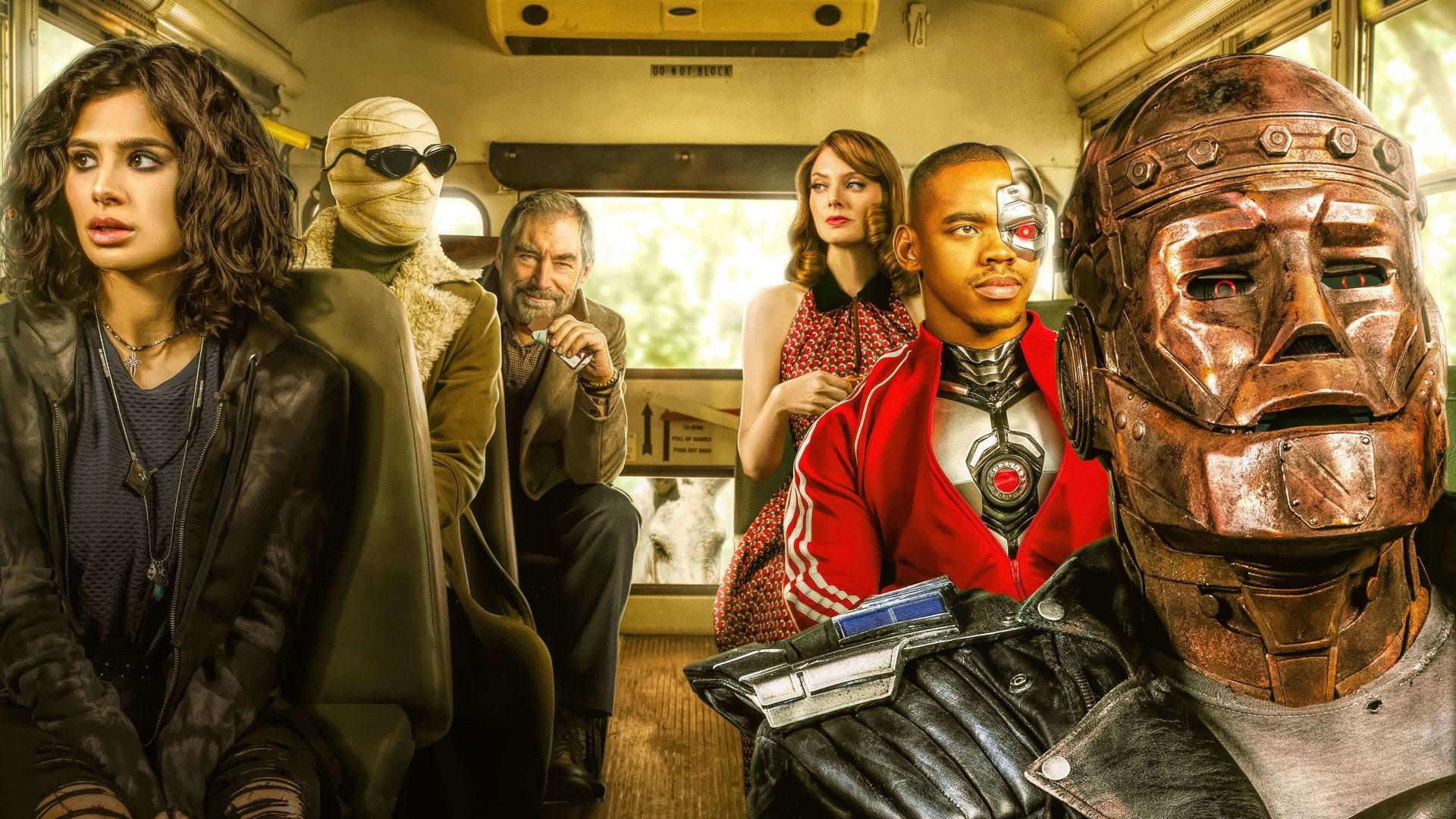 Download Crazy Jane Diane Guerrero Negative Man Elasti-Girl April Bowlby Cyborg (DC Comics) Chief (DC Comics) Timothy Dalton Joivan Wade Robotman (DC Comics) TV Show Doom Patrol Image