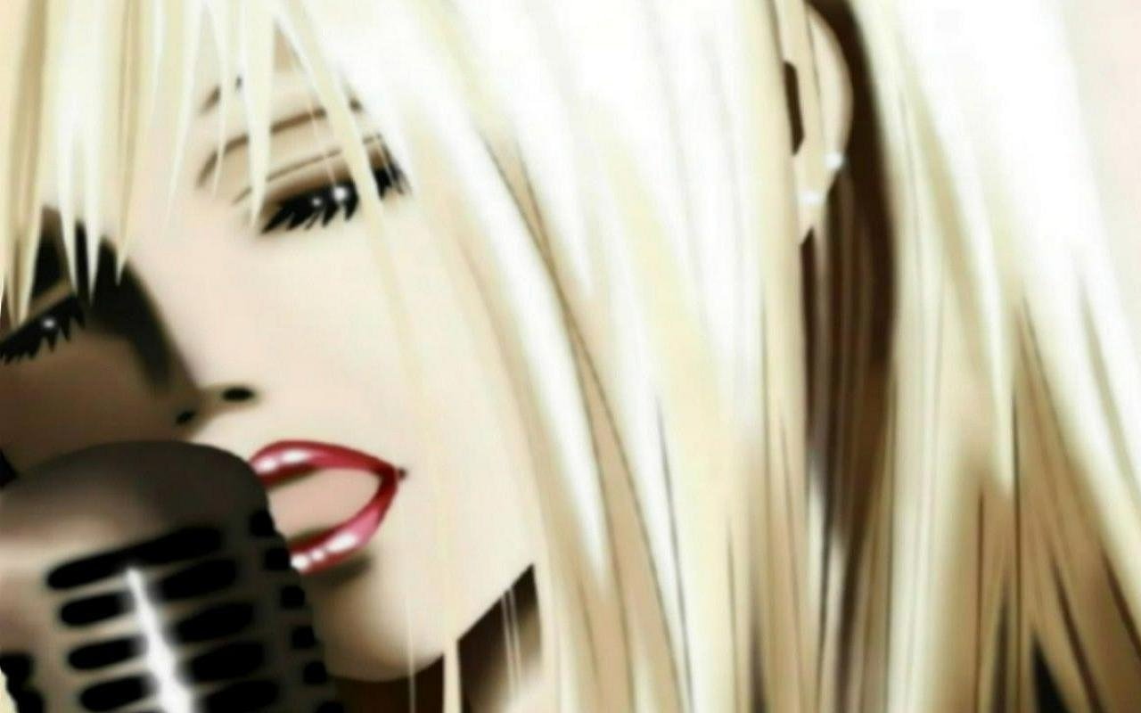  As a blonde