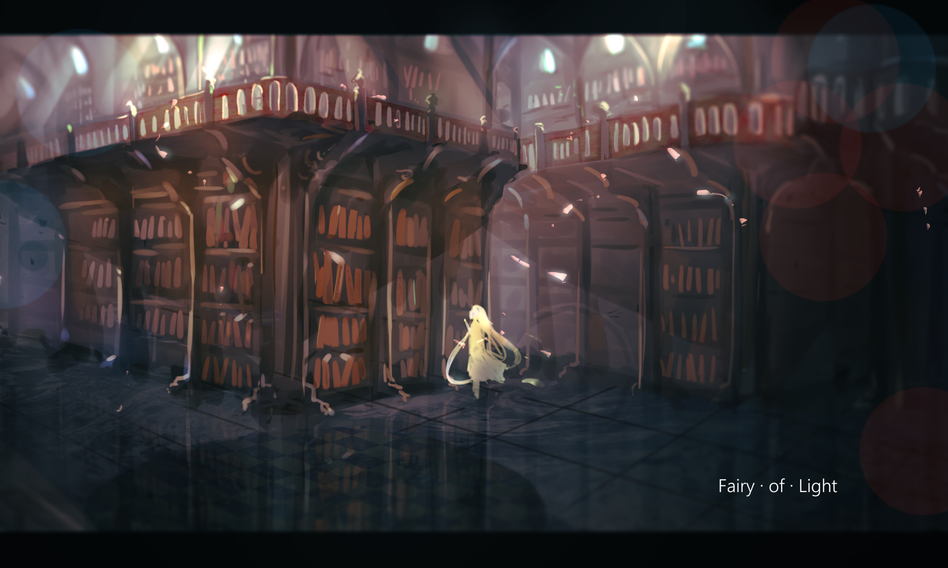 library fairy drawing artistic fantasy Image