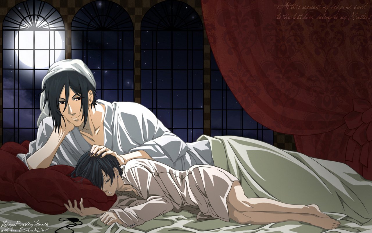 Intimate Moments: Sebastian and Ciel from Black Butler, image size:1280x800