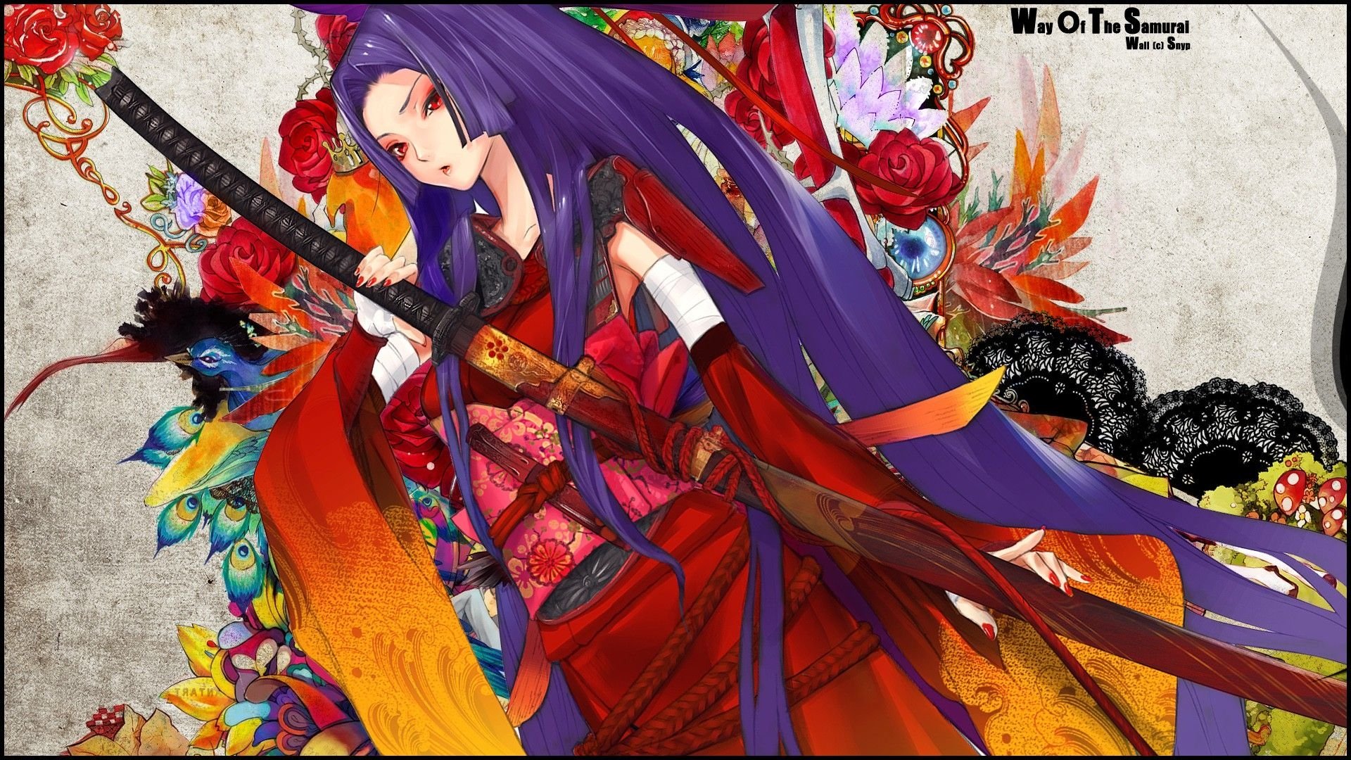Download Sword Colorful Woman Warrior Anime Warrior Image