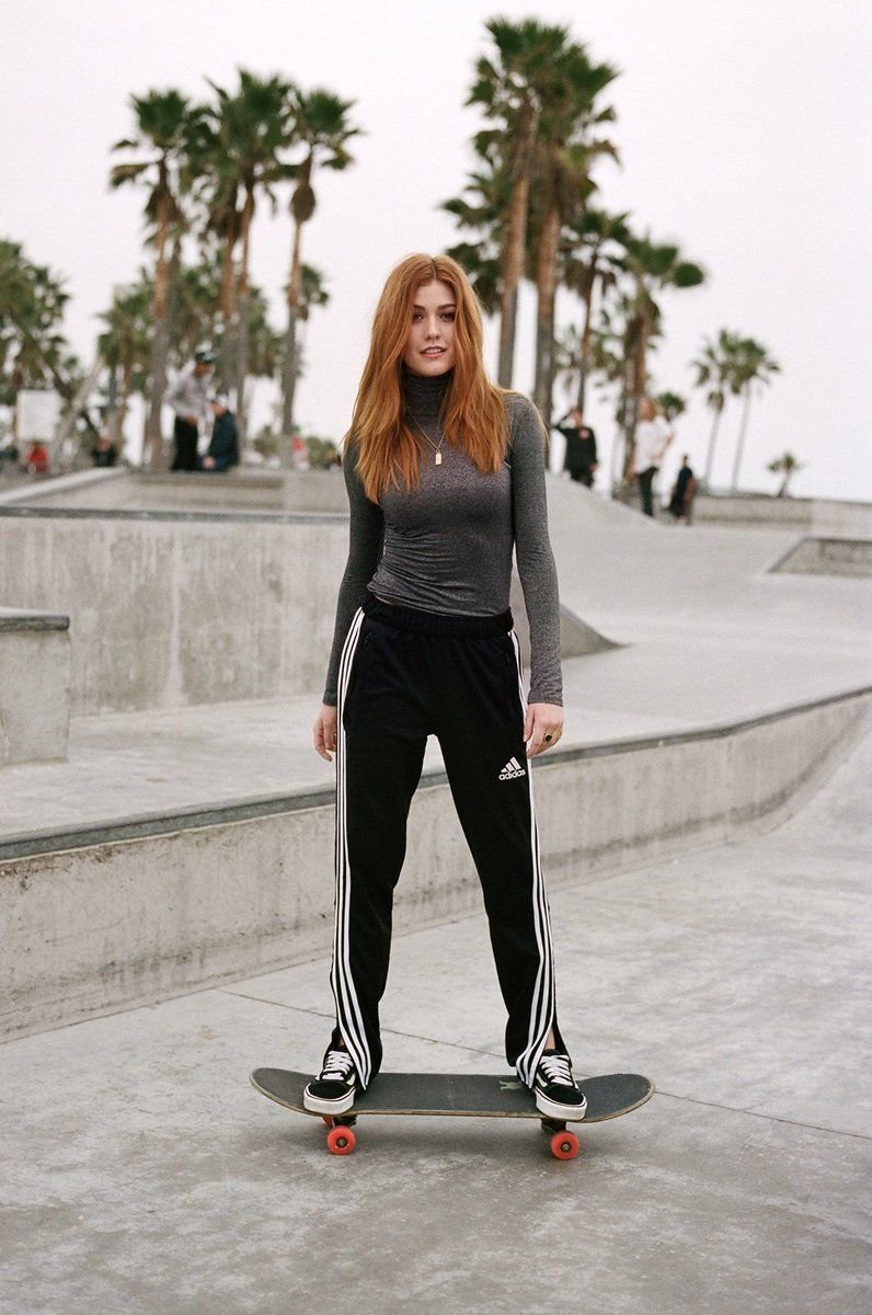 redhead skateboard Celebrity Katherine McNamara Image