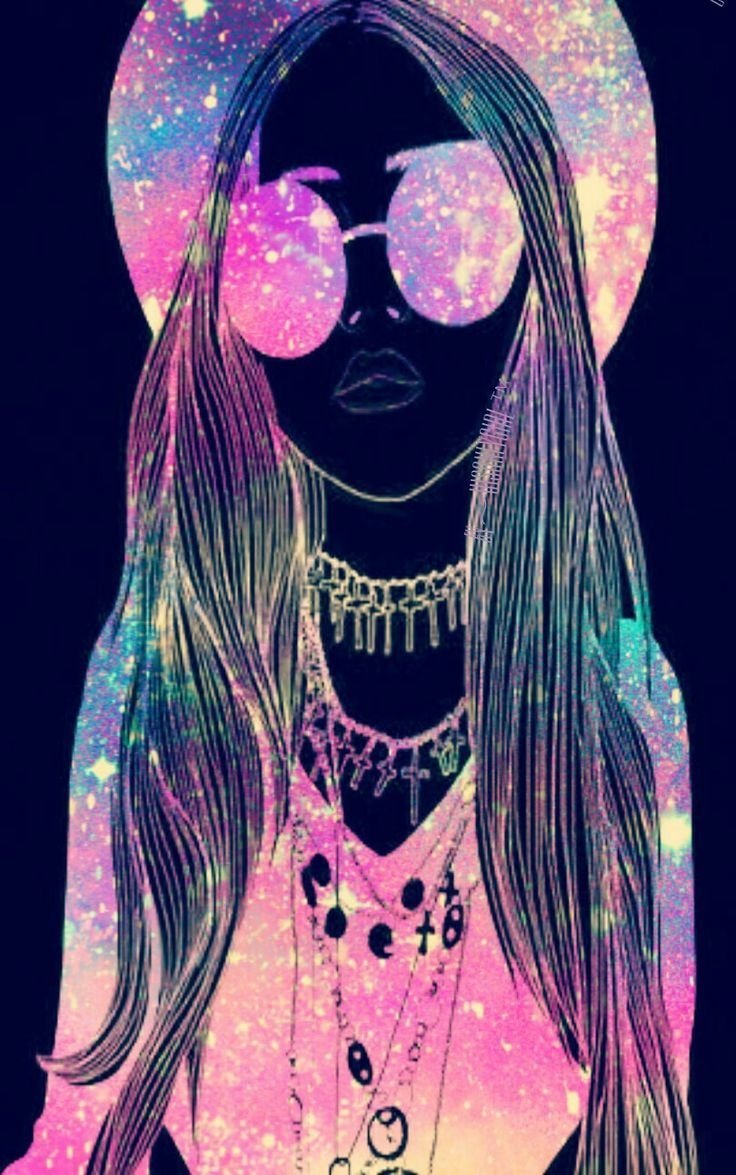  Neon Hipster Girl