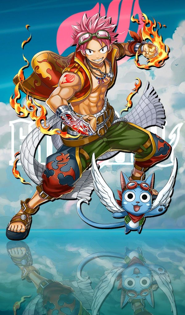 Fairy Tail Natsu Dragneel Happy (Fairy Tail) Image