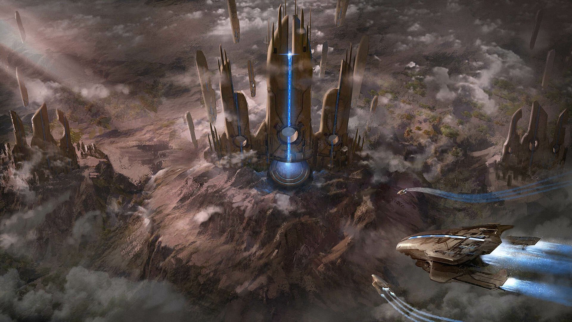 spaceship Sci Fi landscape Image