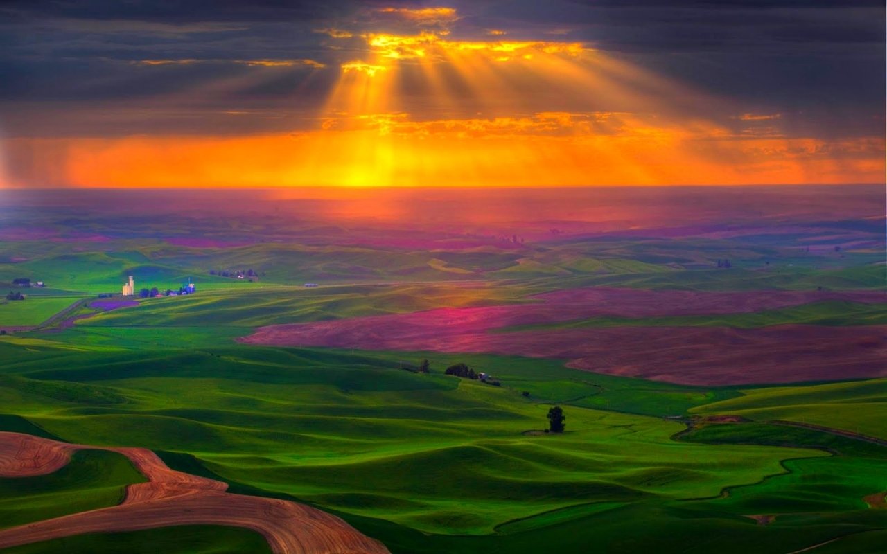 Radiant Horizons: A Vibrant Artistic Landscape