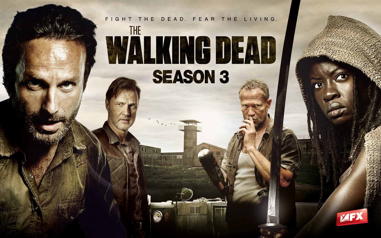 Merle Dixon Michael Rooker Michonne (The Walking Dead) Danai Gurira Rick Grimes Andrew Lincoln TV Show The Walking Dead Image