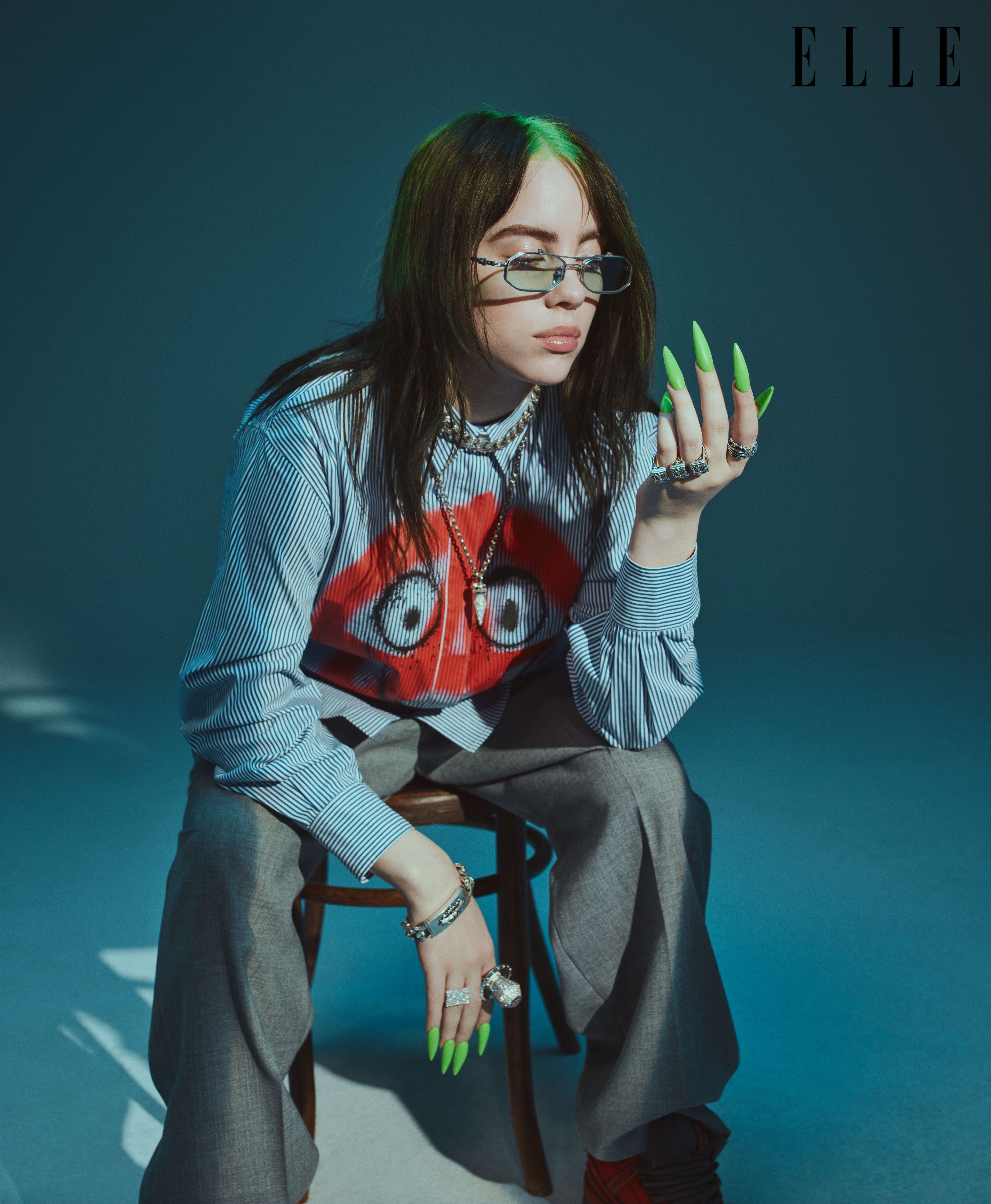 Billie Eilish for ELLE, October 2019 by Yvan Fabing - Image Abyss