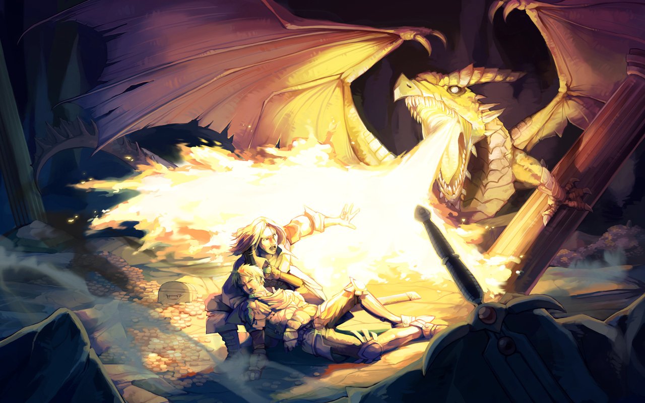 fantasy dragon fire breath Image