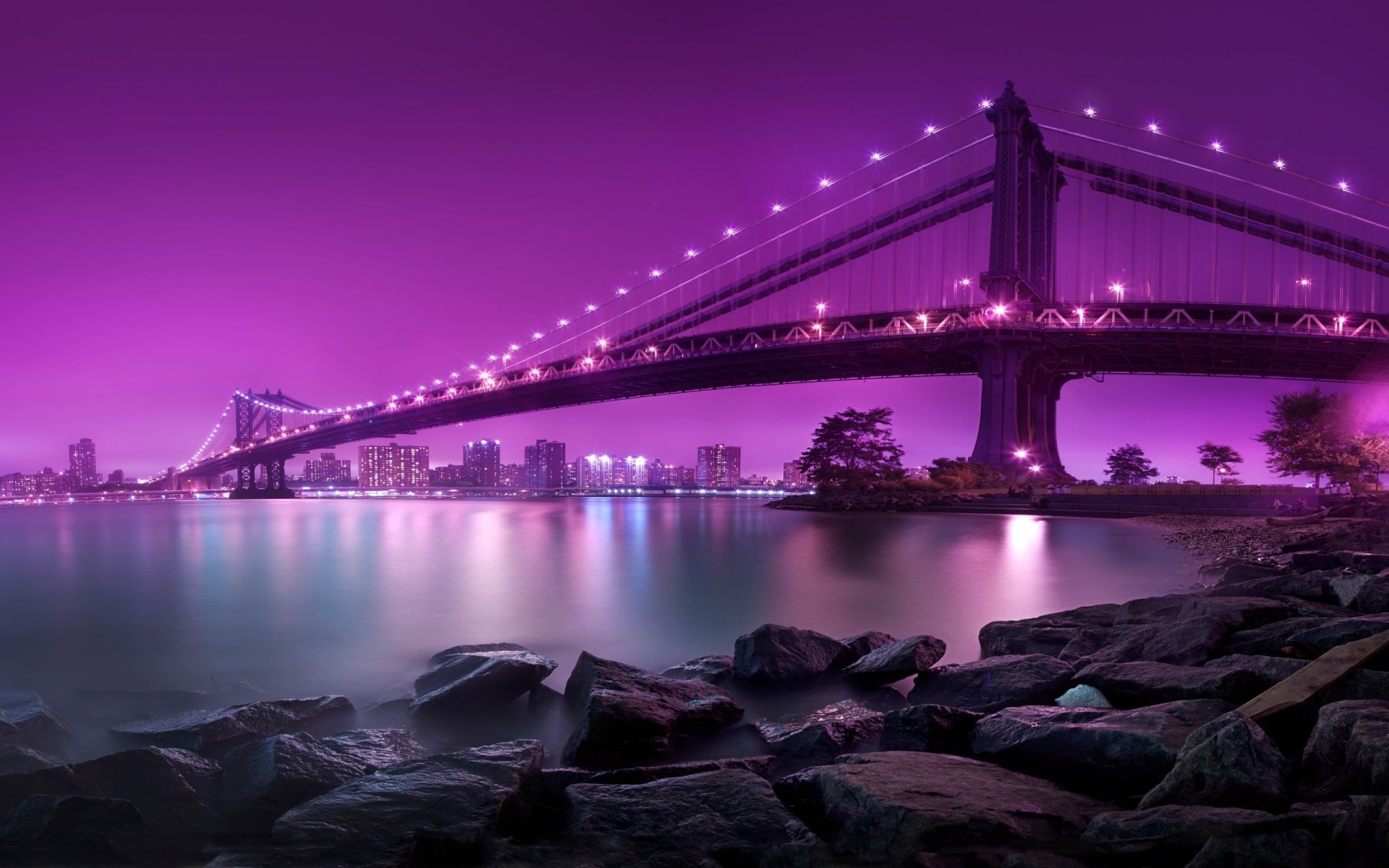 man made Manhattan Bridge Image