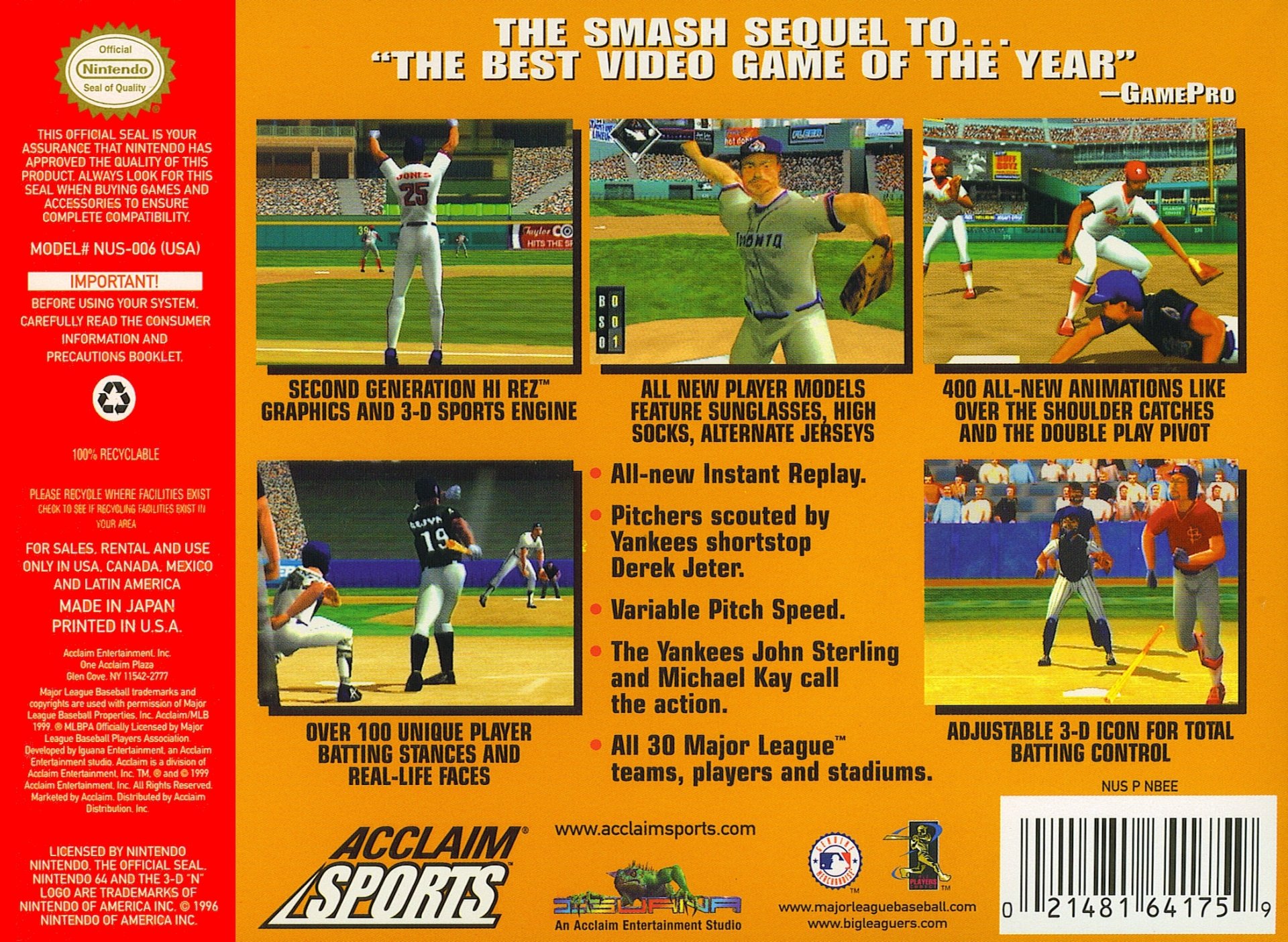 video game All-Star Baseball 2000 Image
