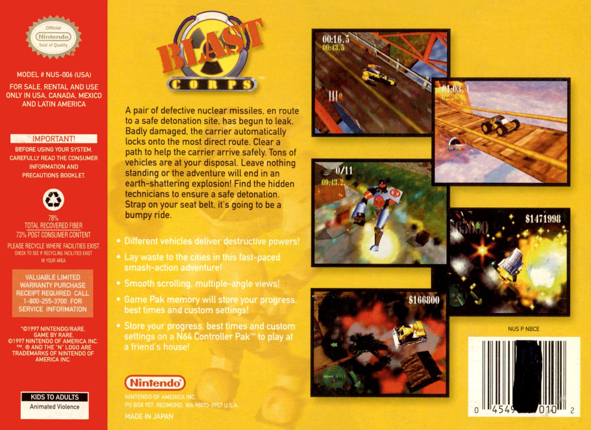 video game Blast Corps Image