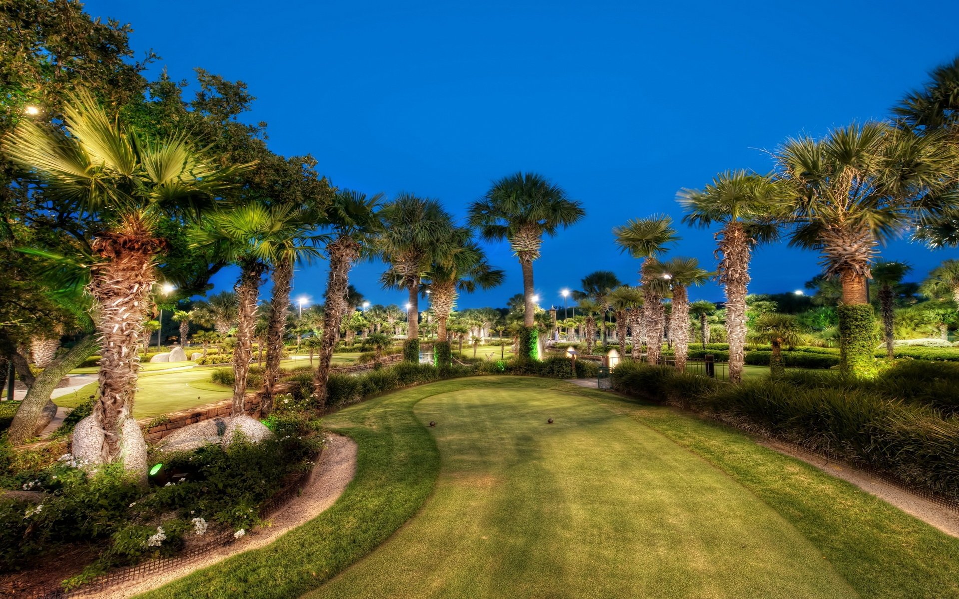 man made golf course Image