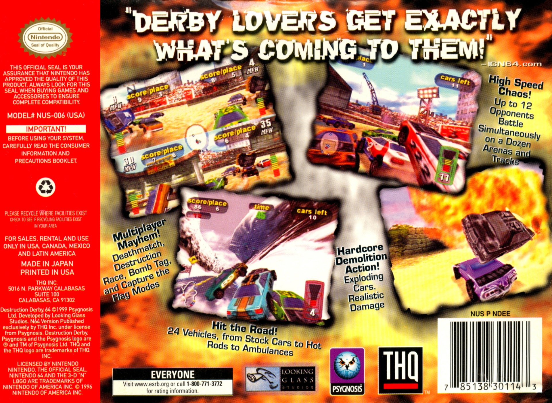 video game Destruction Derby 64 Image