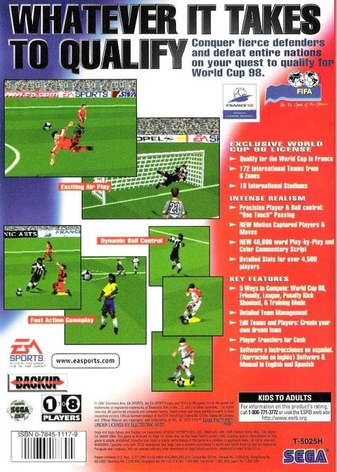 video game FIFA: Road to World Cup 98 Image