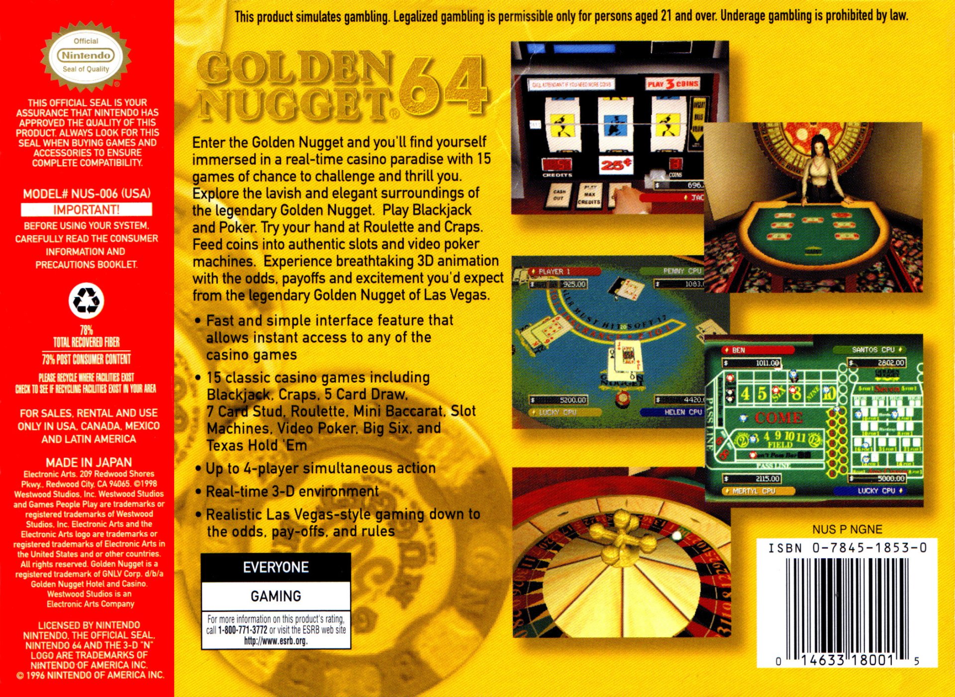 video game Golden Nugget 64 Image