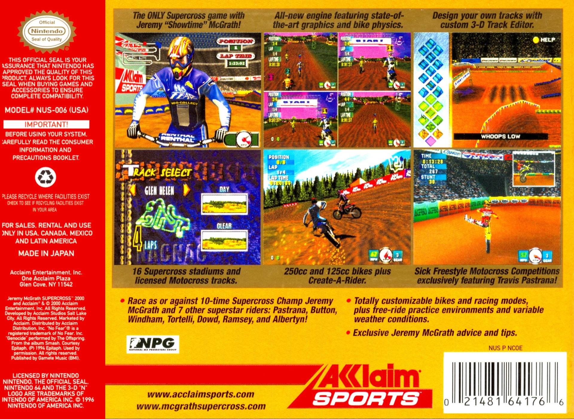 video game Jeremy McGrath Supercross 2000 Image