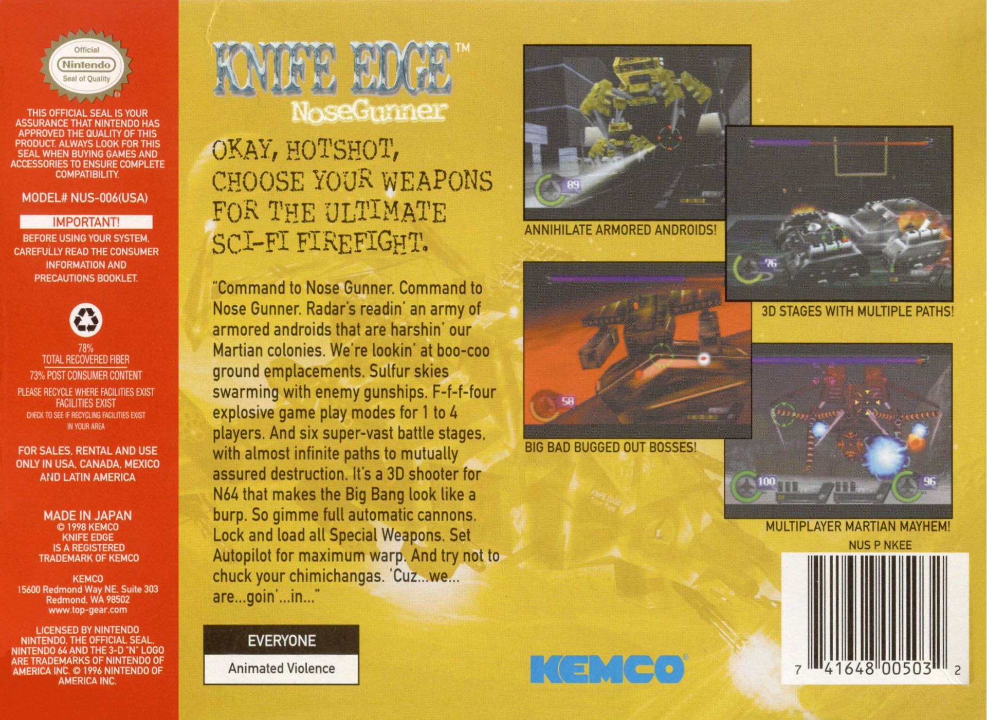 video game Knife Edge: Nose Gunner Image