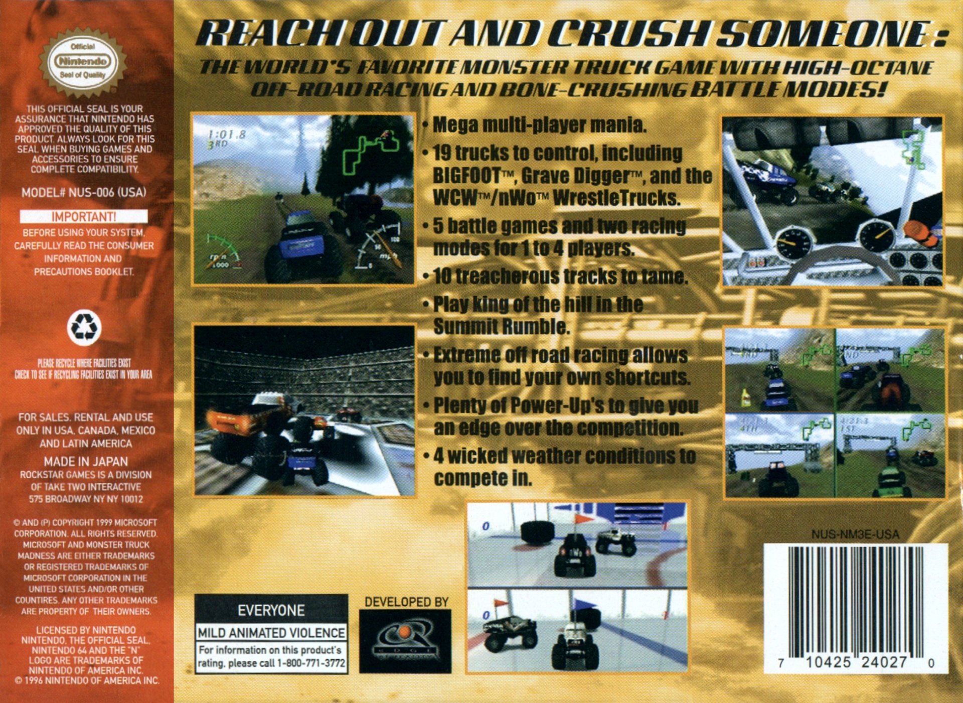 video game Monster Truck Madness 64 Image