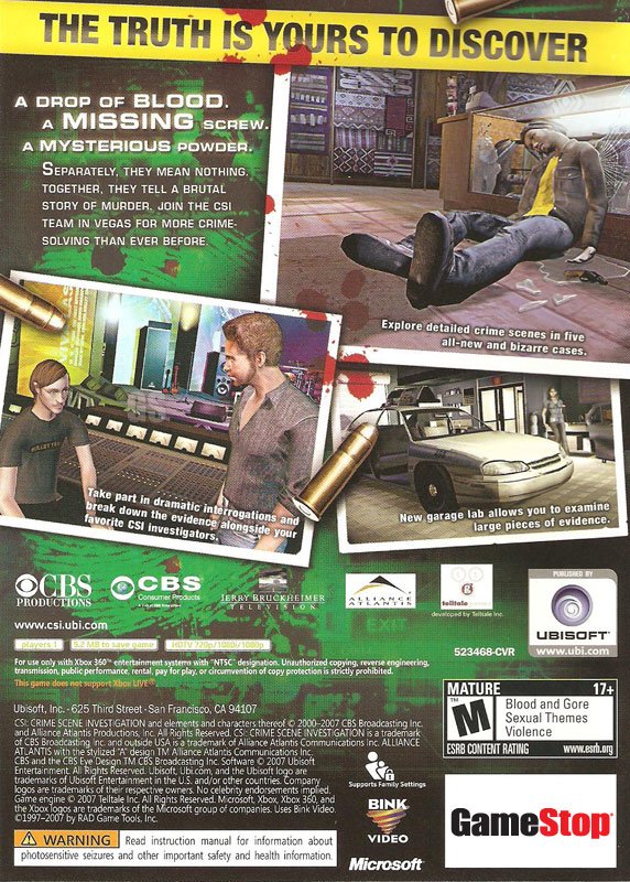 video game CSI: Hard Evidence Image