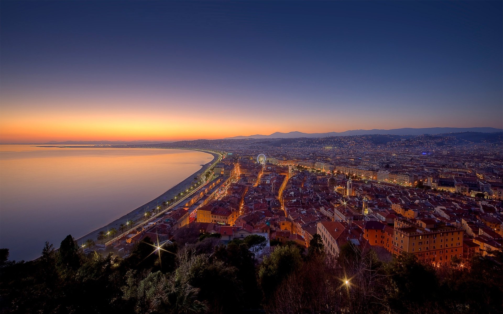 Download Sunset Ocean City Landscape Man Made Monaco Image