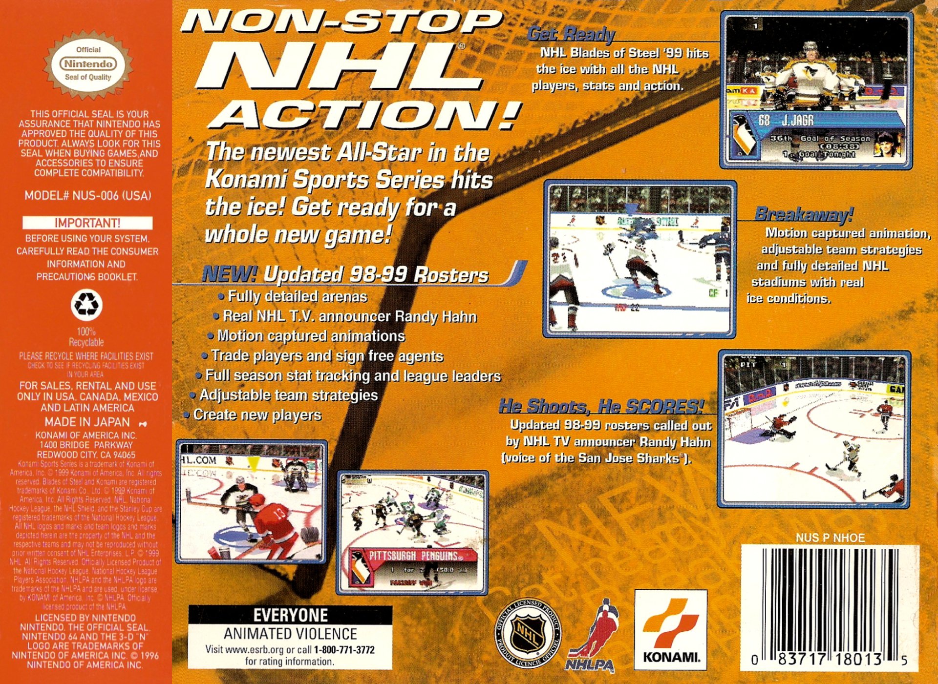 video game NHL Blades of Steel '99 Image