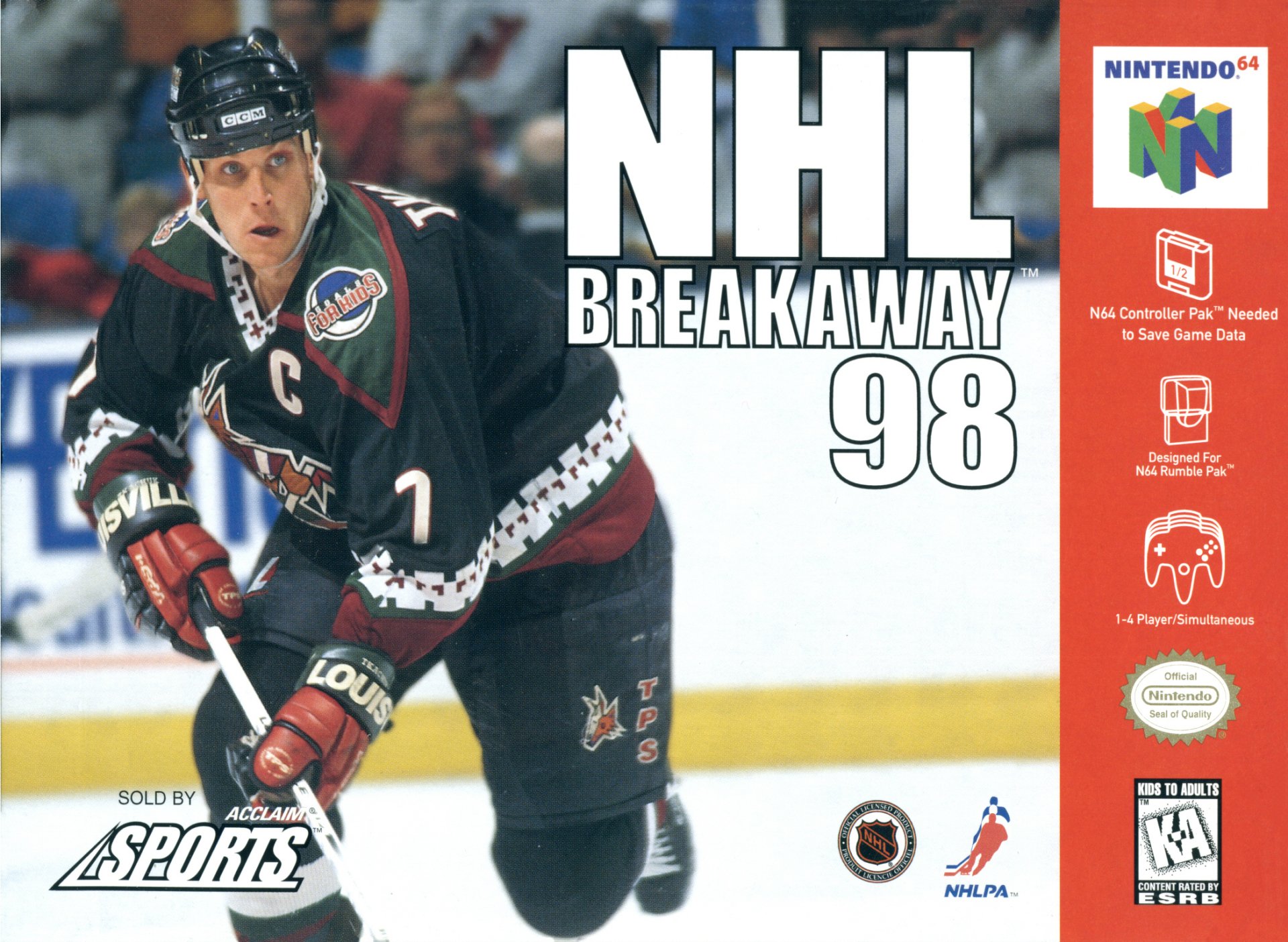 video game NHL Breakaway 98 Image