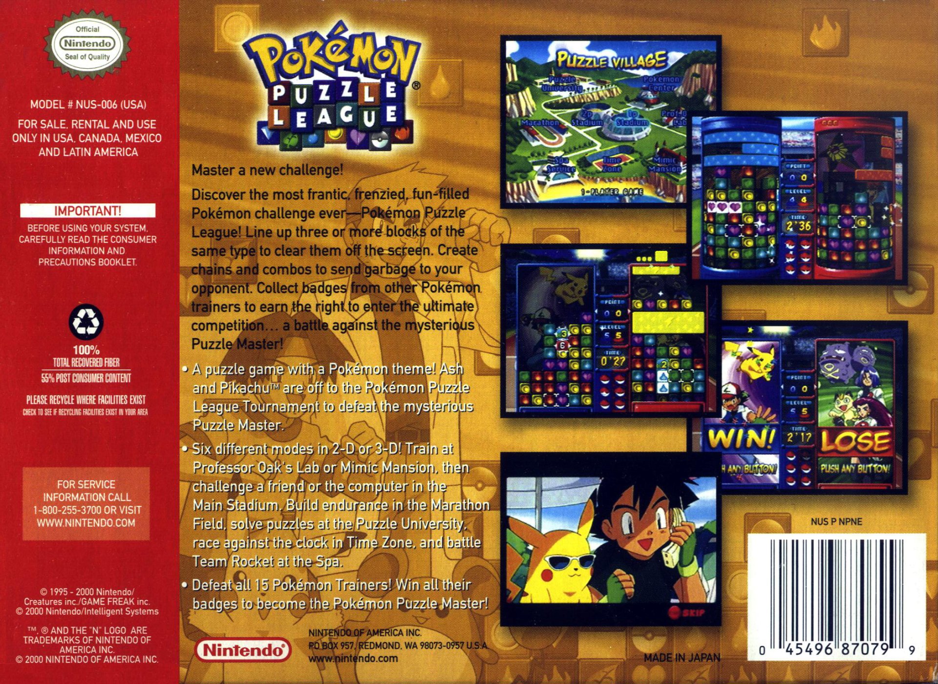 video game Pokémon Puzzle League Image