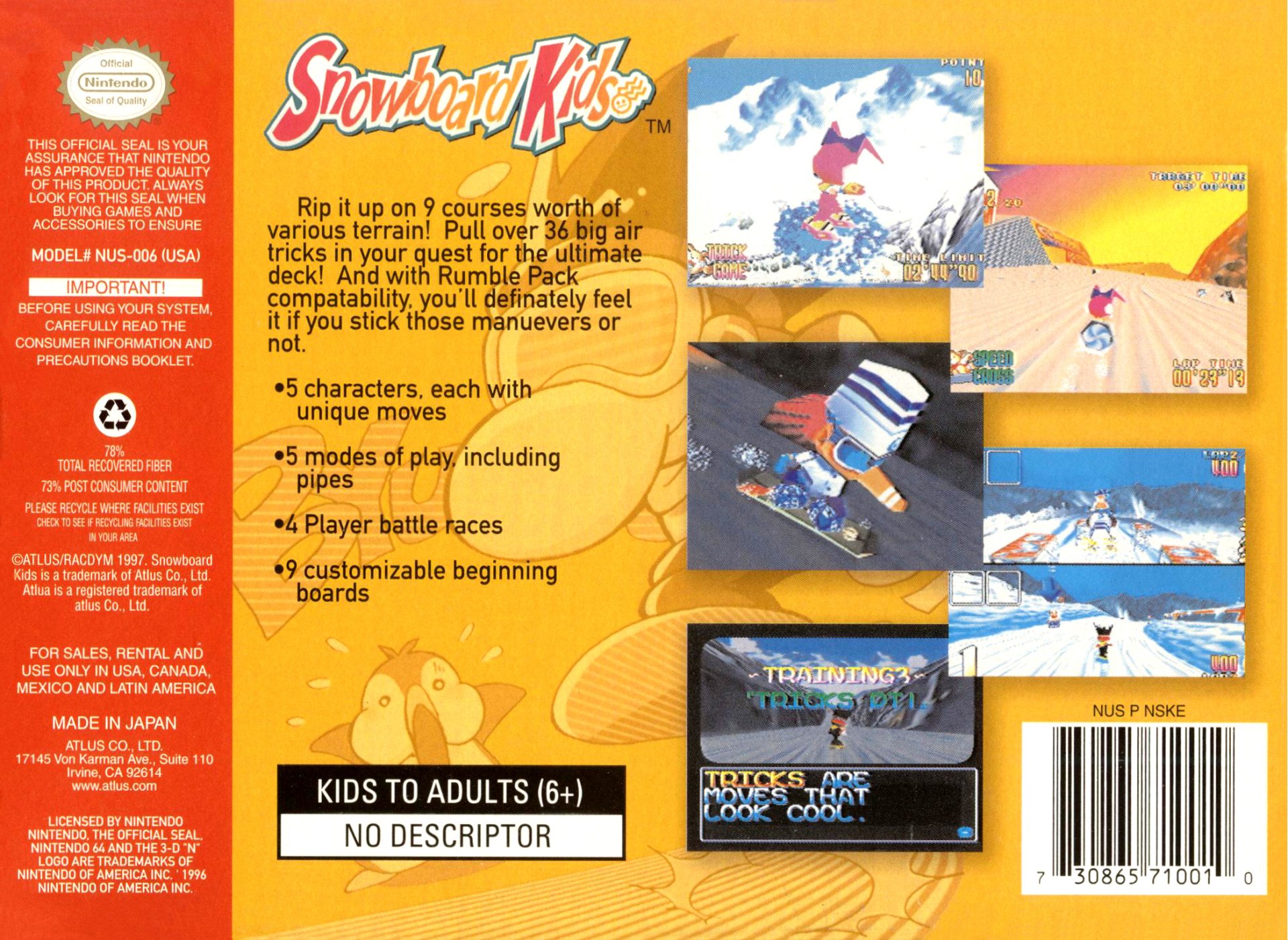 video game Snowboard Kids Image