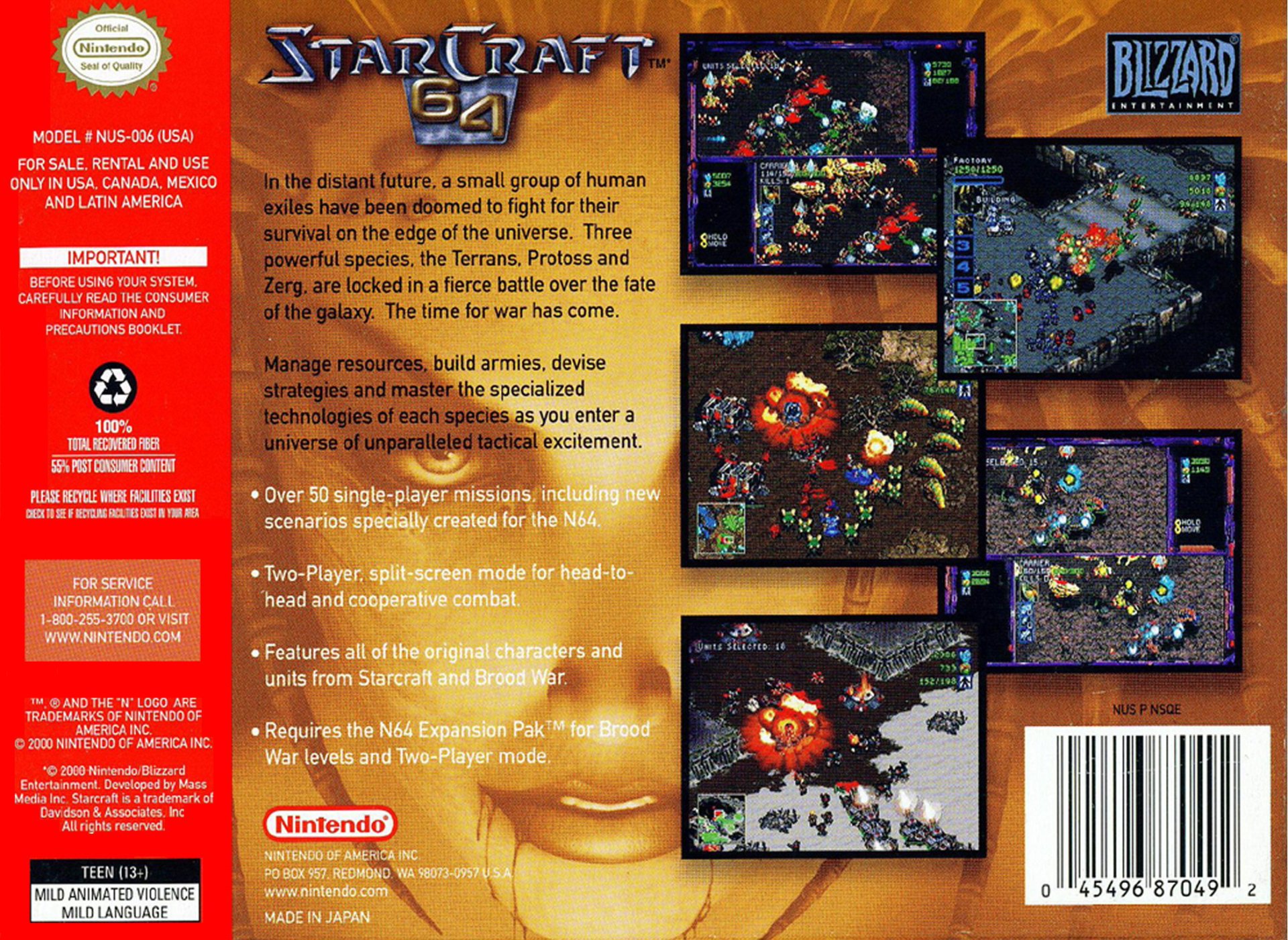 video game StarCraft 64 Image