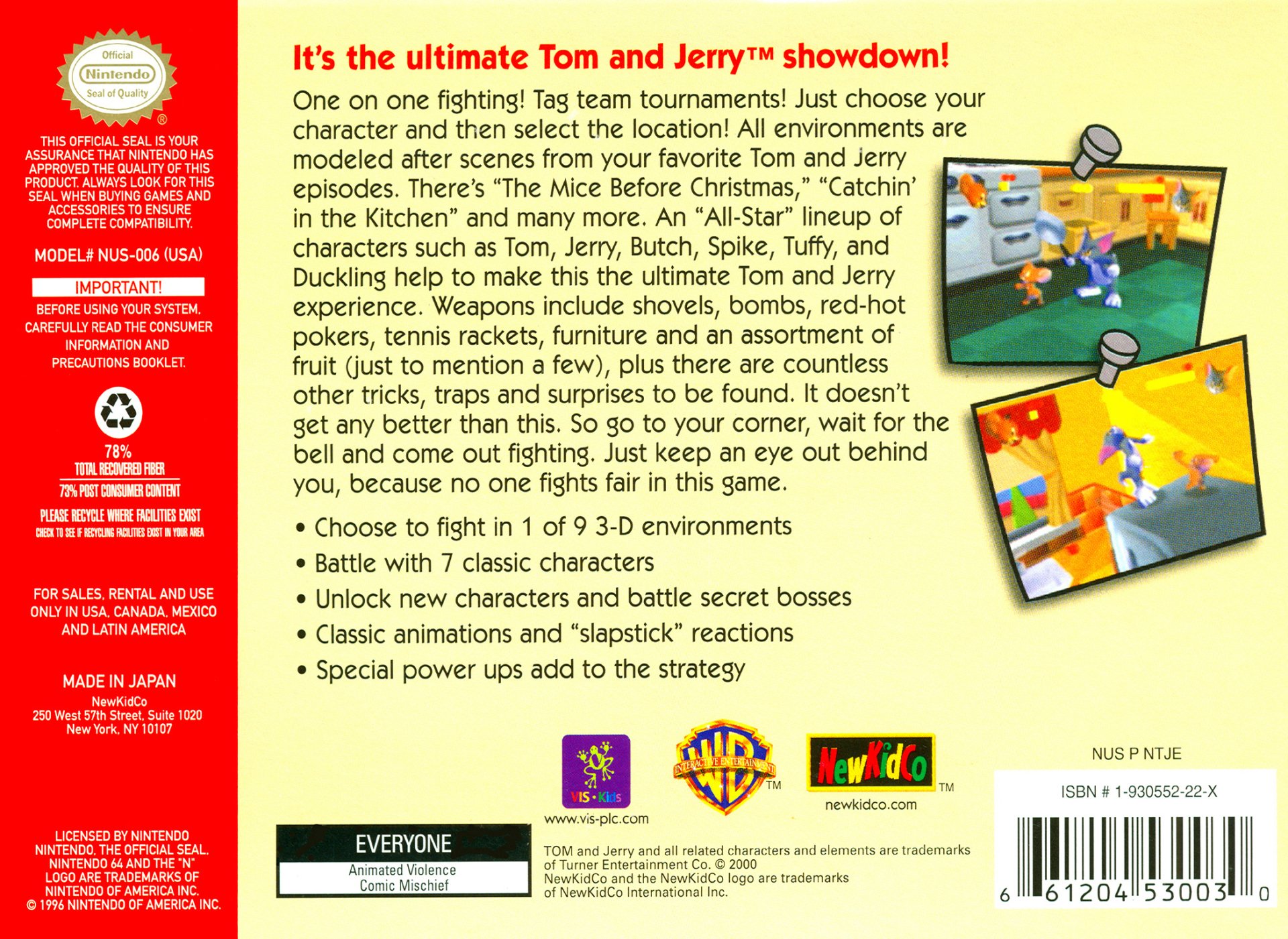 video game Tom and Jerry in Fists of Furry Image