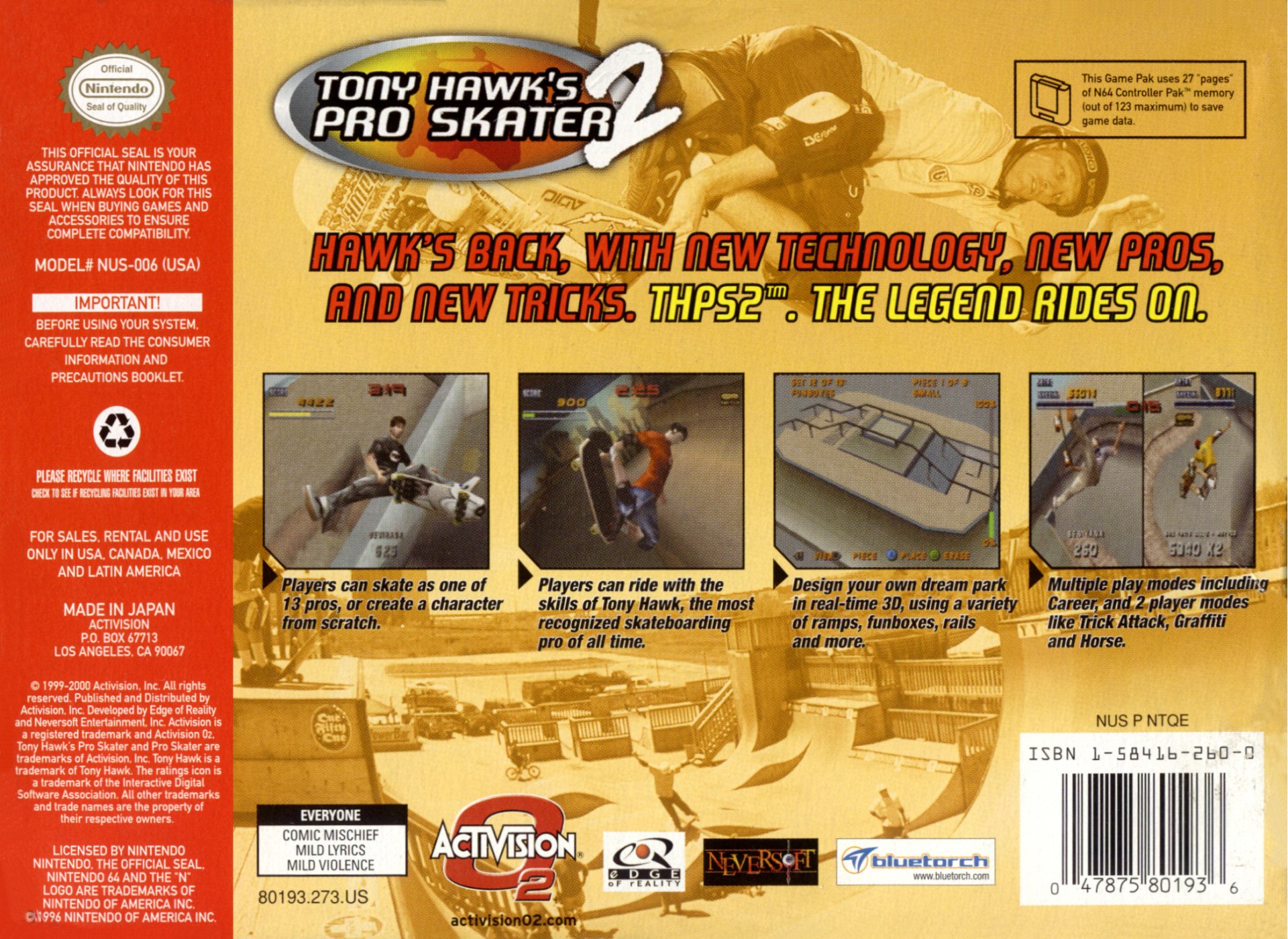 video game Tony Hawk's Pro Skater 2 Image