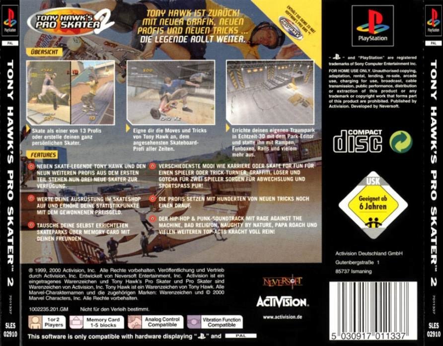 video game Tony Hawk's Pro Skater 2 Image