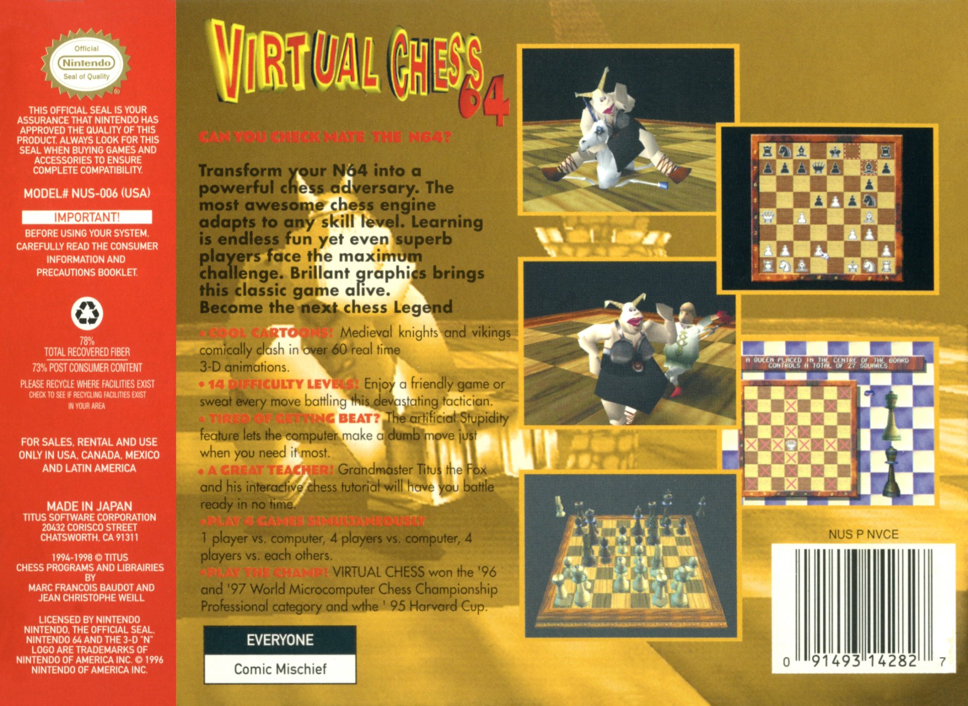 video game Virtual Chess 64 Image
