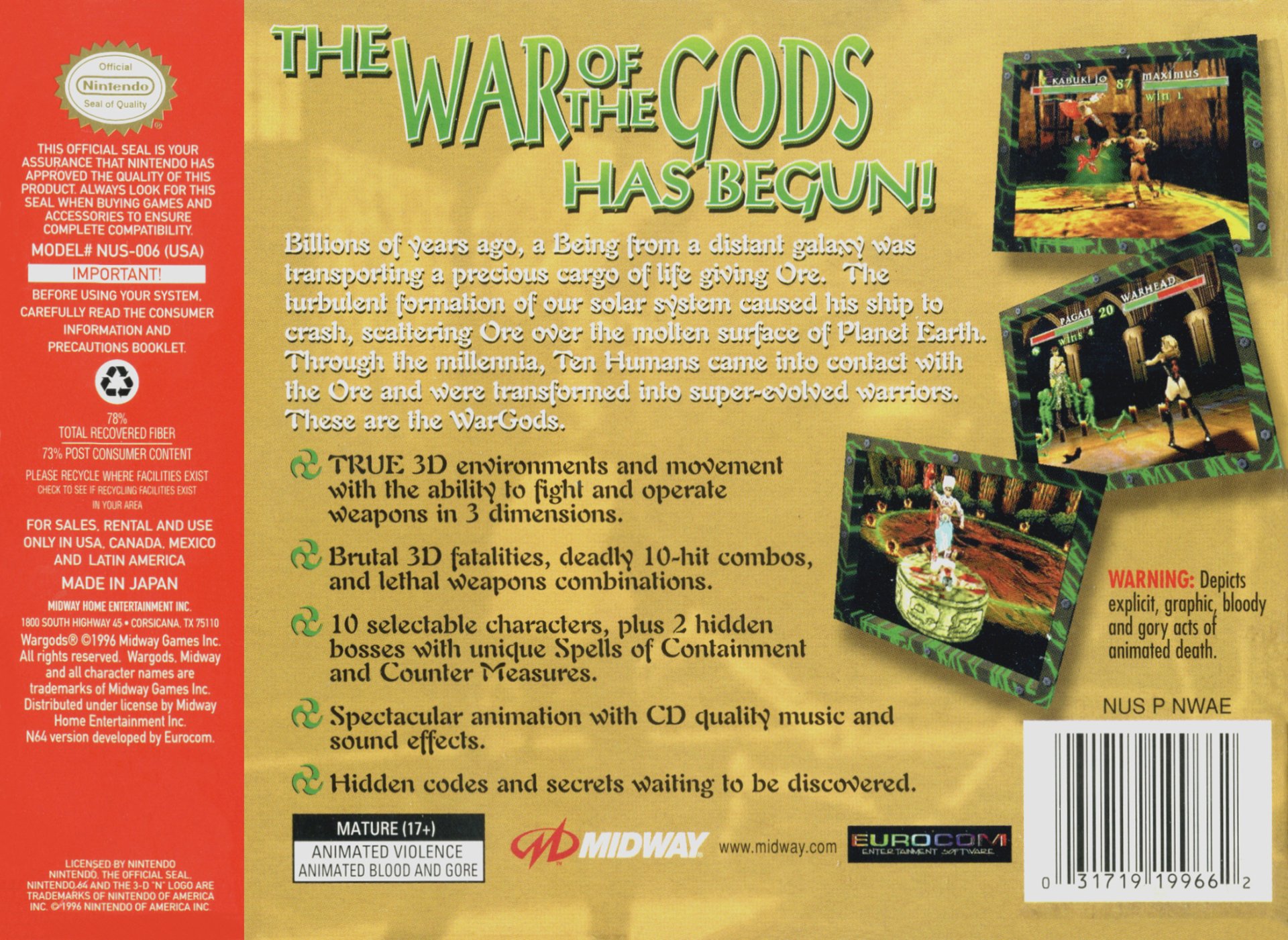 video game War Gods Image