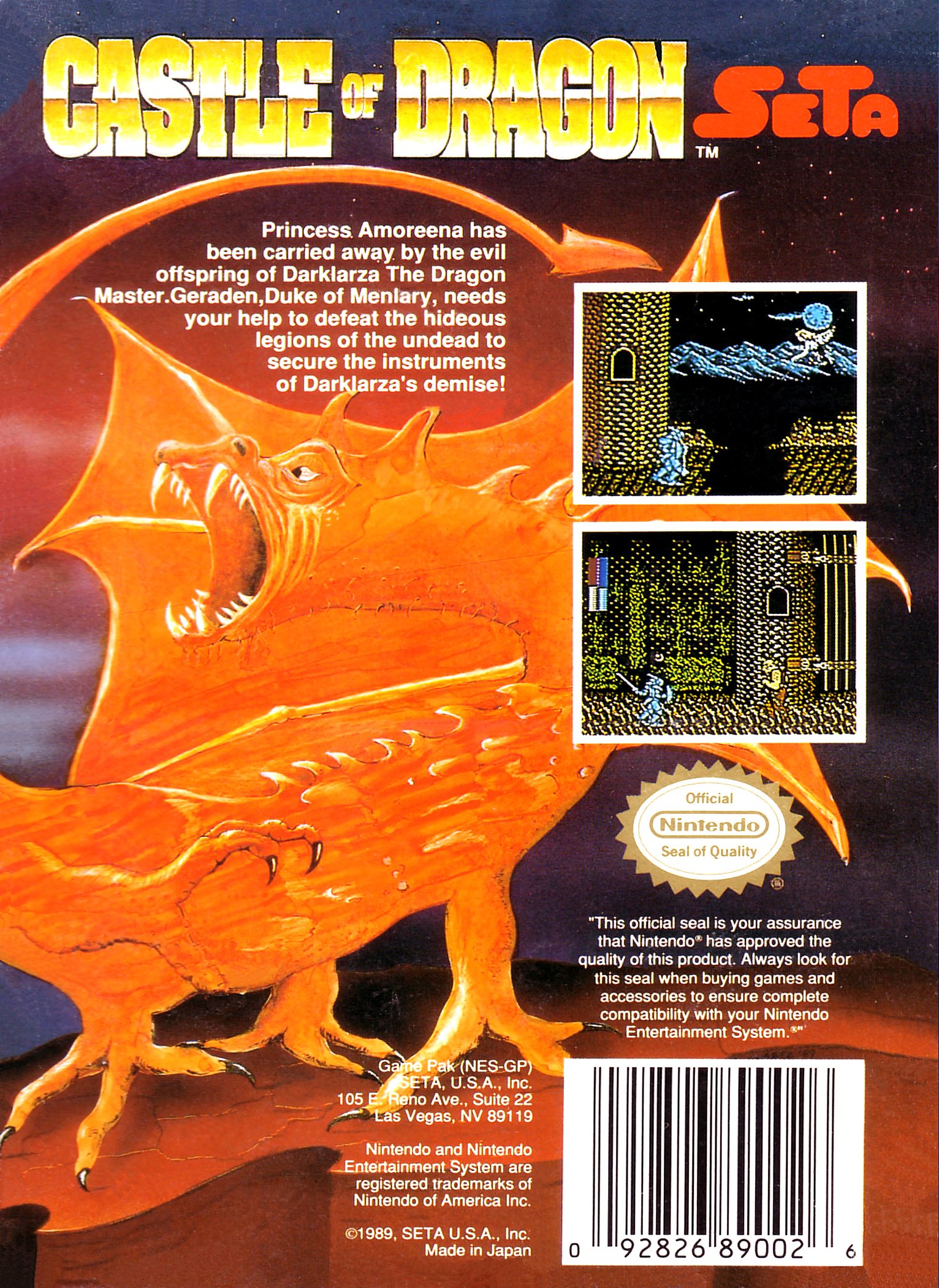 video game Castle of Dragon Image