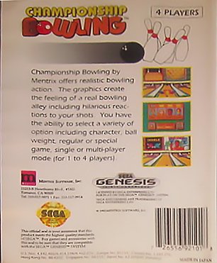 video game Championship Bowling Image