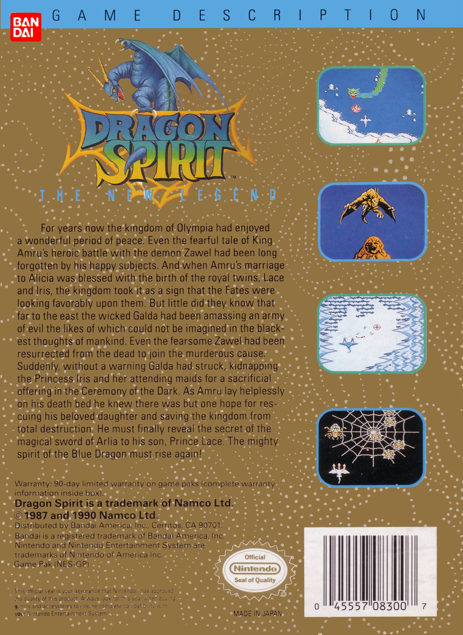 video game Dragon Spirit: The New Legend Image