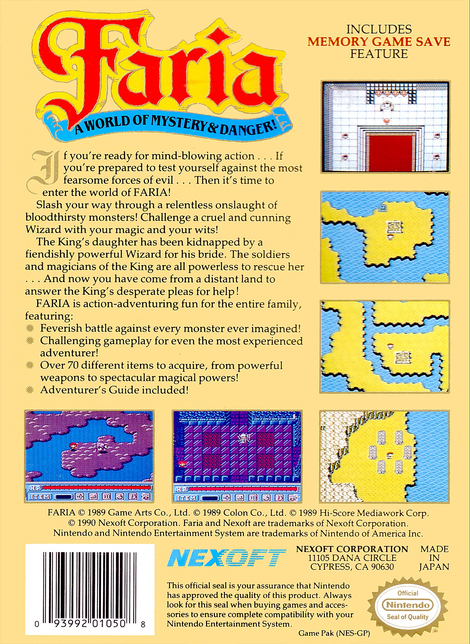 video game Faria: A World of Mystery and Danger! Image