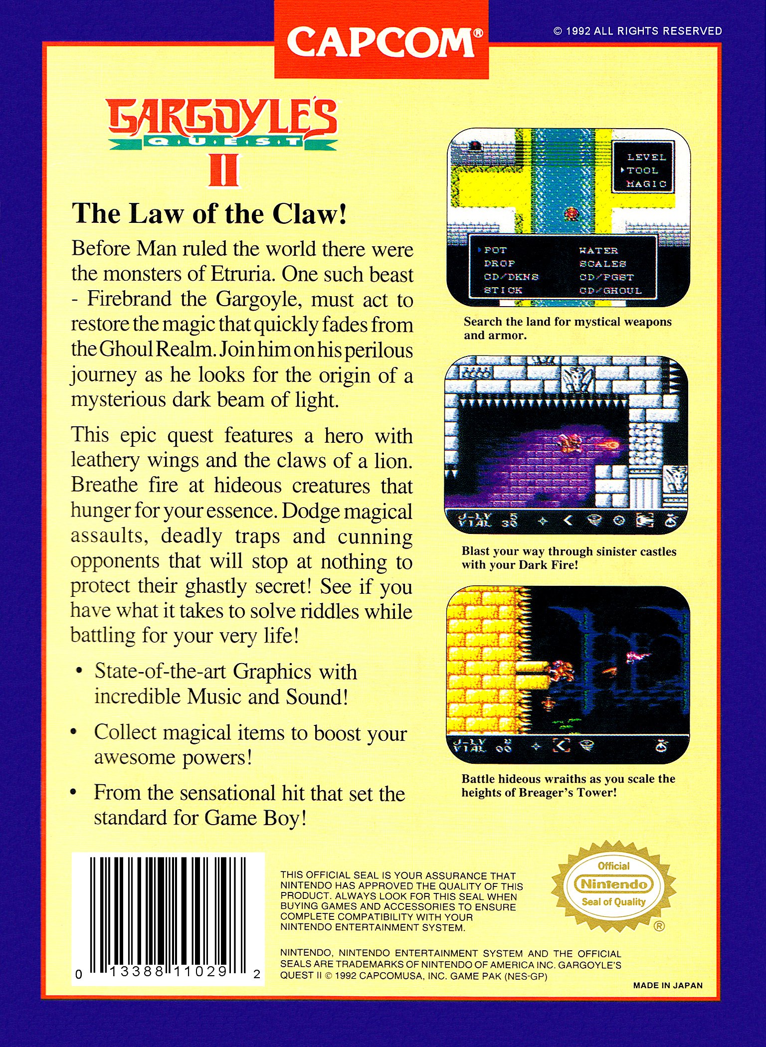 video game Gargoyle's Quest II Image