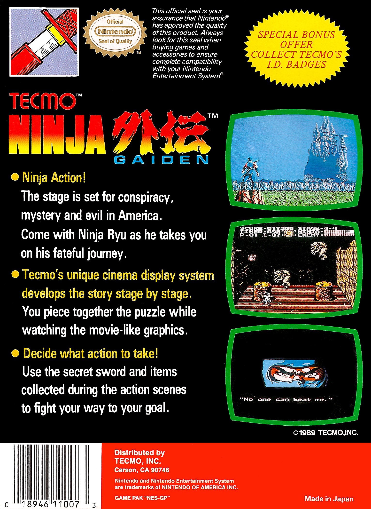 video game Ninja Gaiden Image