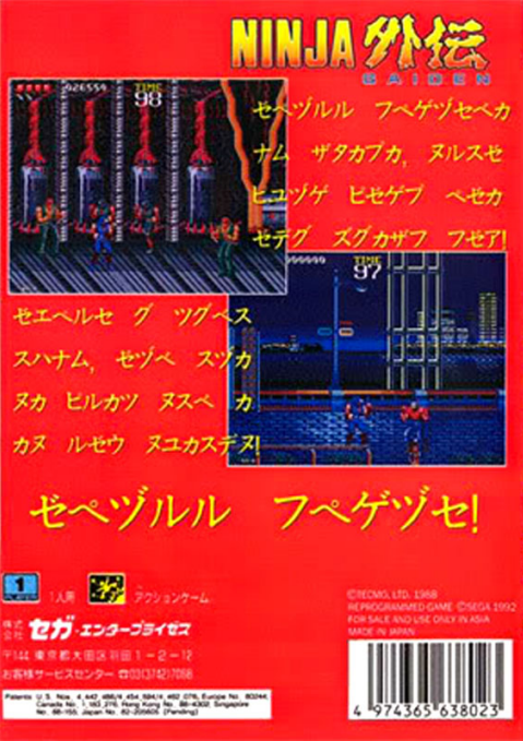 video game Ninja Gaiden Image